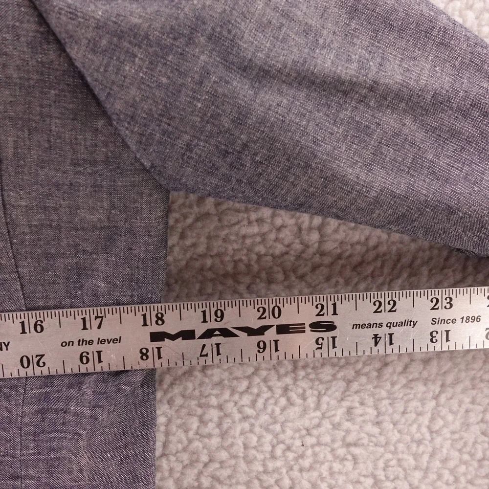 J.Crew Ludlow Suit Jacket 36S Mens Blue Cotton Chambray Blazer Slim Fit 2-Button